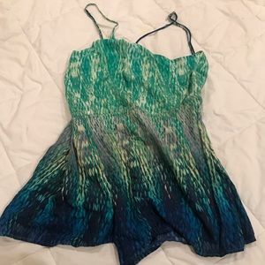 Green and blue romper
